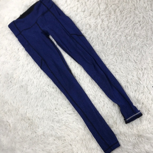 Lululemon Speed Tight V Power Luxtreme Spray Jacquard Sapphire Blue Black - Picture 2 of 9